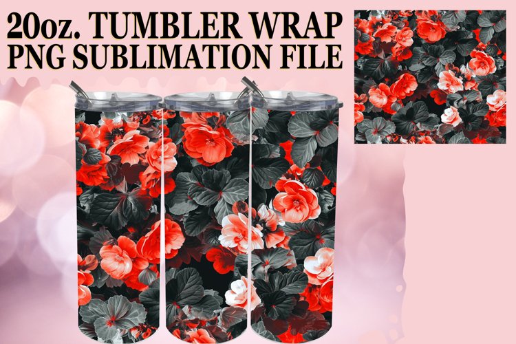 Fresh 3D Flower Tumbler Wrap example image 1