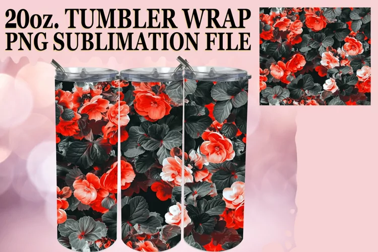 Fresh 3D Flower Tumbler Wrap