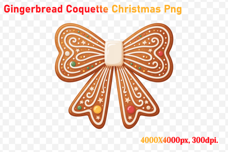 Gingerbread Coquette Christmas PNG Sublimation