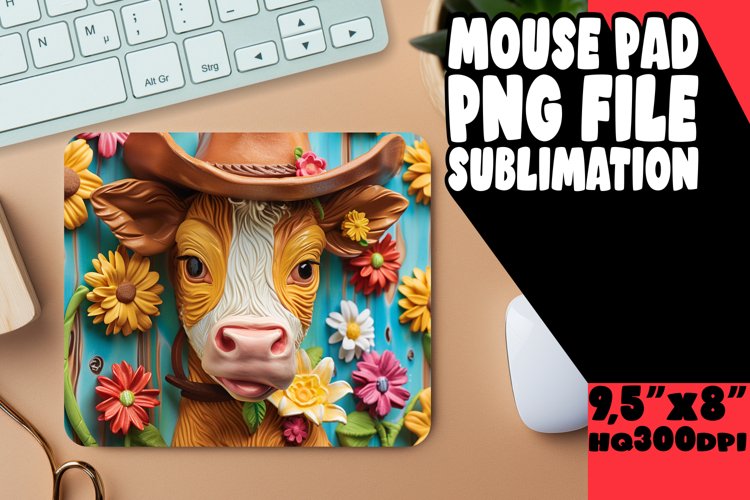 Color Burst Cow Sublimation Pad