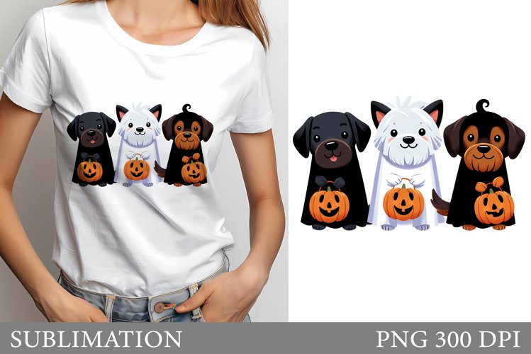 Halloween Dog Sublimation. Halloween Dog T-Shirt Design example image 1