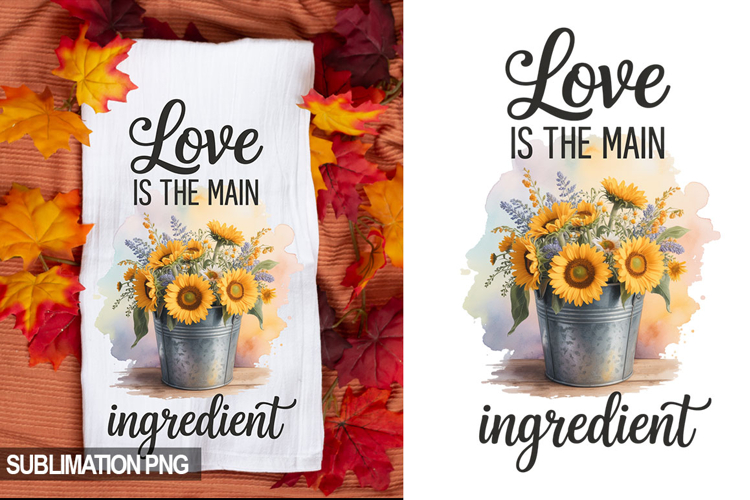 Love Is the Main Ingredient Fall Towel PNG - Towel