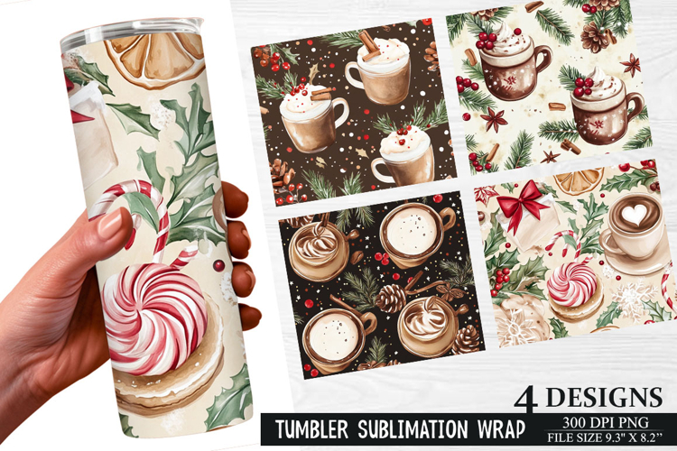 Christmas Coffee Tumbler | Christmas Tumbler Wrap Design