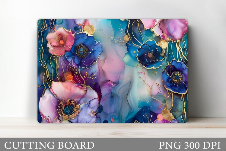 Flowers Cutting Board Design. Flowers Kitchen Cutting Board example image 1