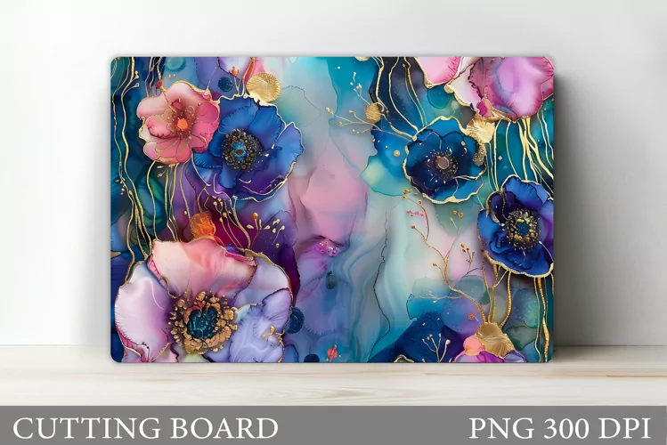 Flowers Cutting Board Design. Flowers Kitchen Cutting Board