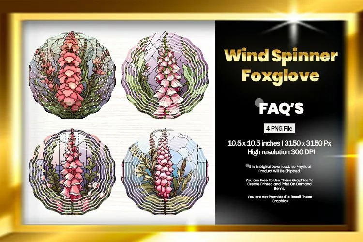 Foxglove Wind Spinner Sublimation - 04 Variations