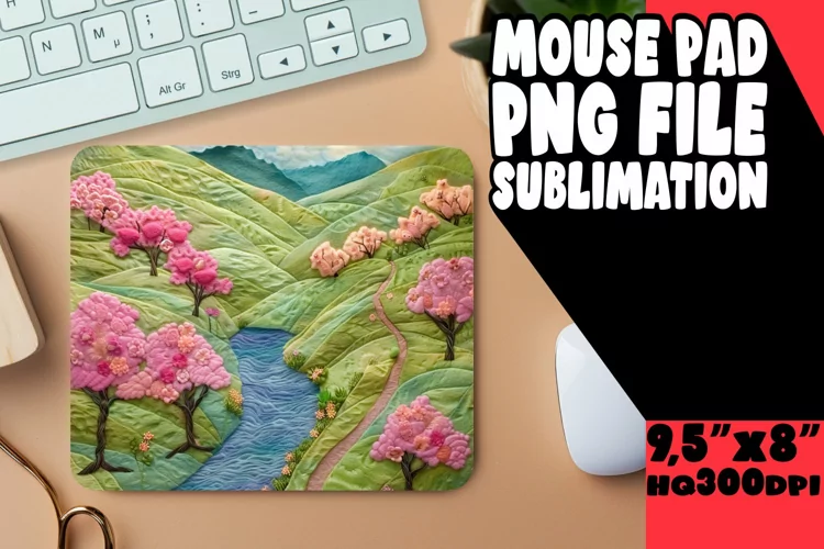 Summer Landscape 3D Mouse Pad Sublimation