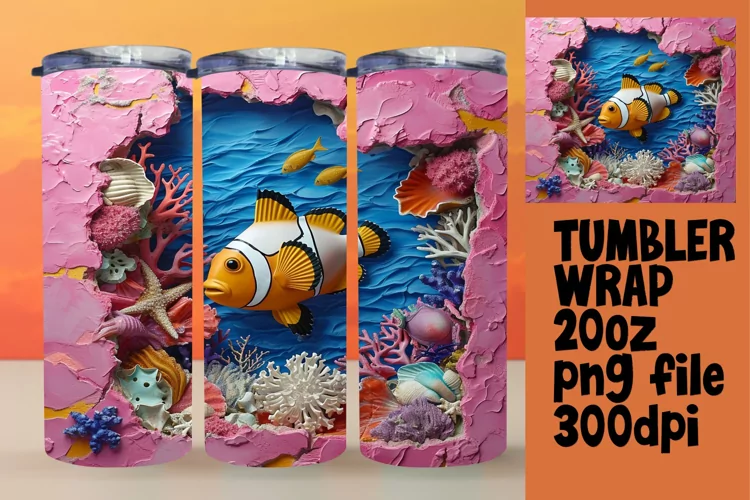 Oceanic Wonder Tumbler Wrap - 3D Sublimation