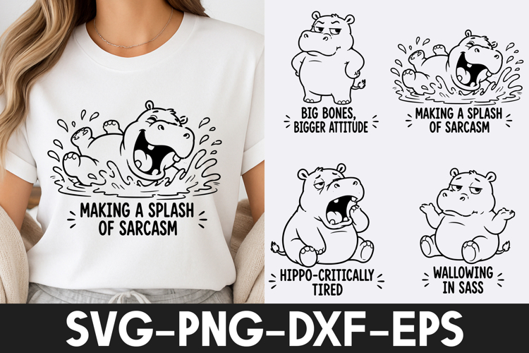 Hippo Svg Image 23