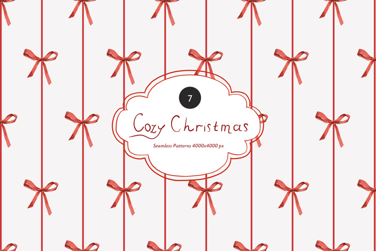 Cozy Christmas Watercolor Seamless Patterns
