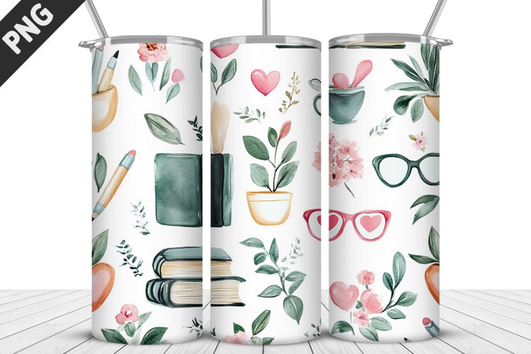 Books Seashell Tumbler Design | Books Tumbler Wrap