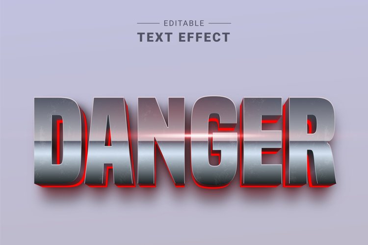 Editable Text Effect for Illustrator. Vector Graphic styles example image 1