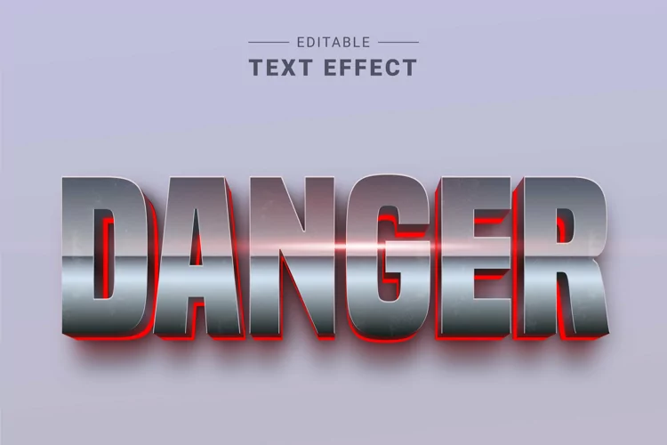 Editable Text Effect for Illustrator. Vector Graphic styles