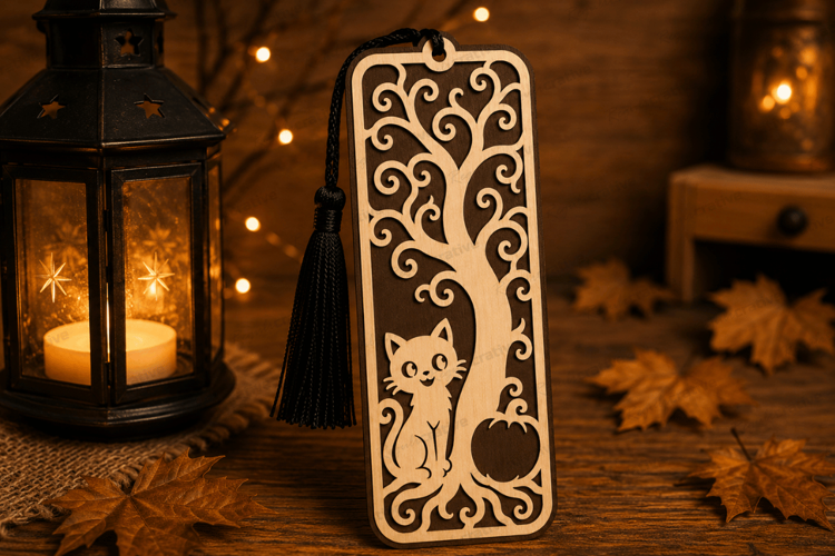 Halloween Bookmark Laser Cut SVG File, Halloween Laser Cut