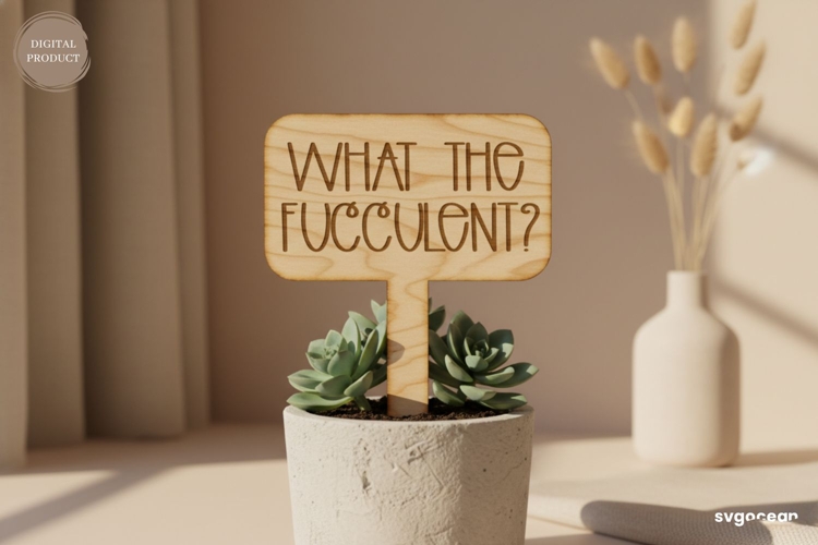 Wooden Plant Tag Laser Cut | Herb Label | SVG