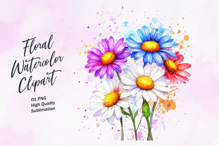 Watercolor Flowers Image 14