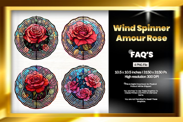 Amour Rose Wind Spinner Sublimation - 04 Variations example image 1