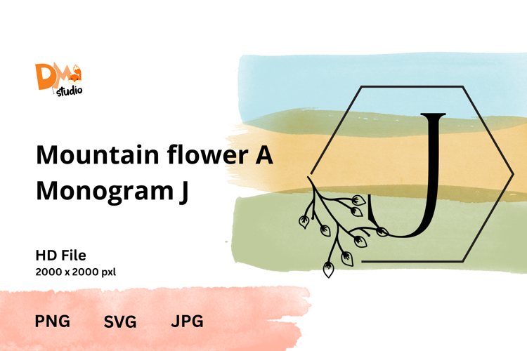 Mountain Flower Monogram