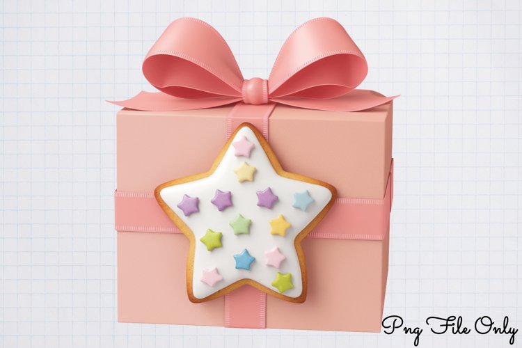 Pink Christmas Gingerbread Clipart PNG