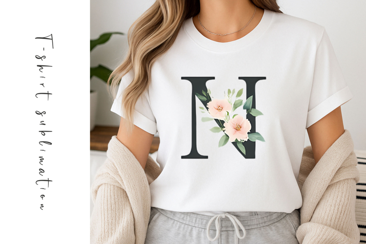 Alphabet, Letters, Monogram, White Flowers