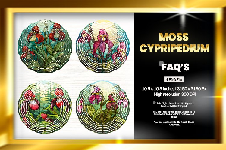 Moss Cypripedium Wind Spinner Sublimation - 04 Variations example image 1