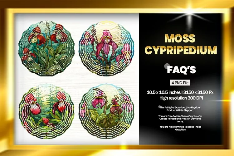 Moss Cypripedium Wind Spinner Sublimation - 04 Variations