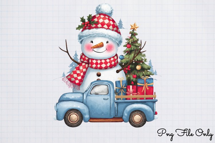 Winter Snowman Christmas Clipart PNG
