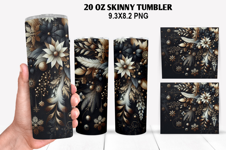 Flowers Skinny Tumbler 20oz Wrap Design, Spring Tumbler Wrap