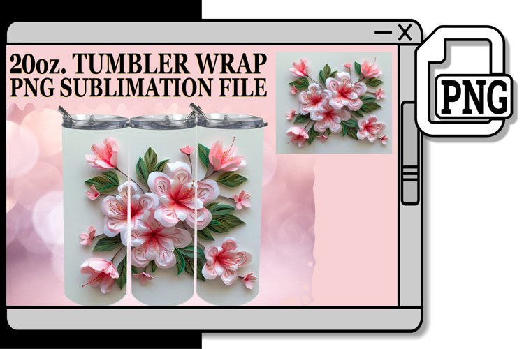Blooming 3D Flower Tumbler Wrap example image 1