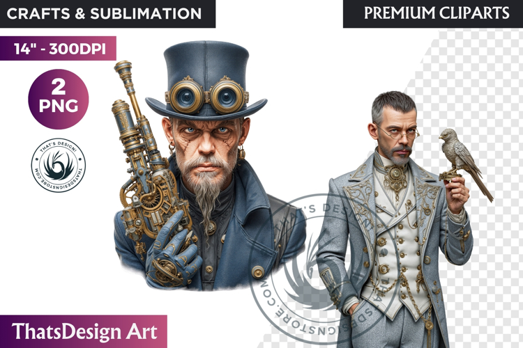 Steampunk Winter Fantasy Sublimation Graphics PNG clipart