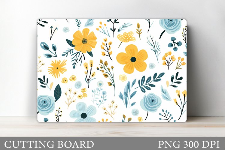 Wildflowers Cutting Board. Flowers Cutting Board Sublimation example image 1