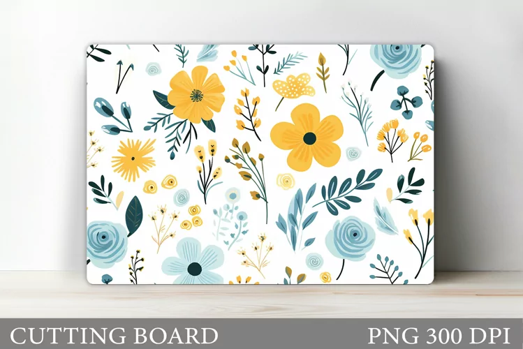 Wildflowers Cutting Board. Flowers Cutting Board Sublimation