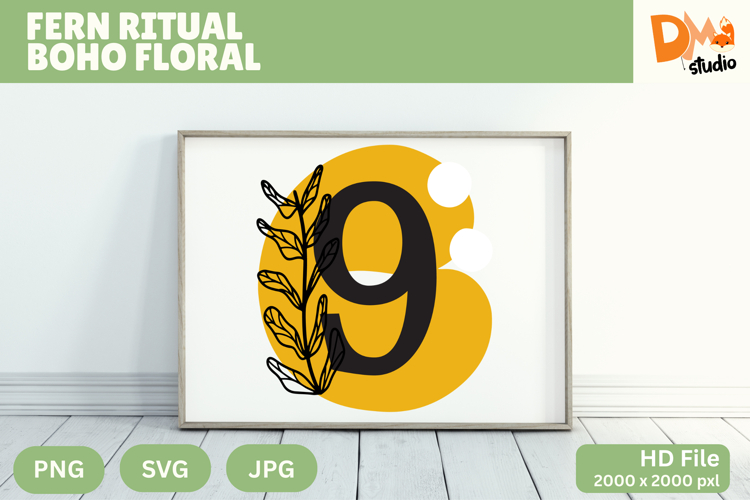 Fern Ritual Boho Floral Monogram
