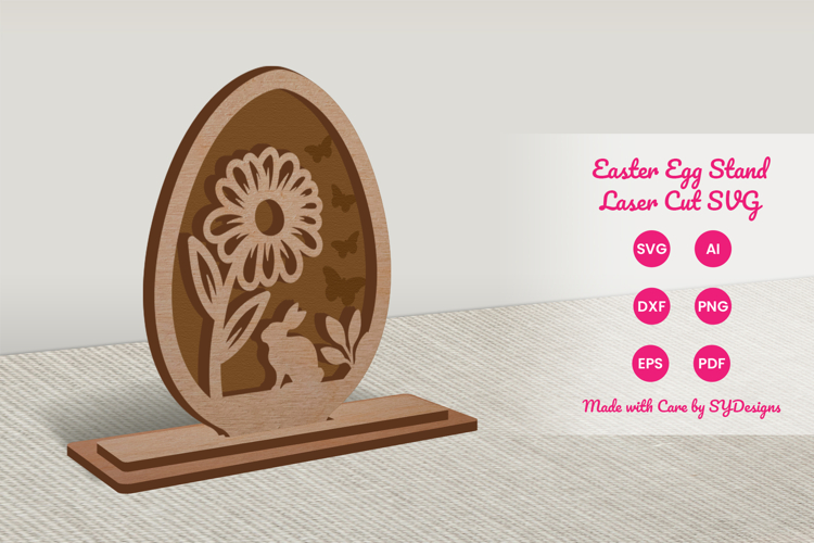 Easter Egg Stand Laser Cut SVG
