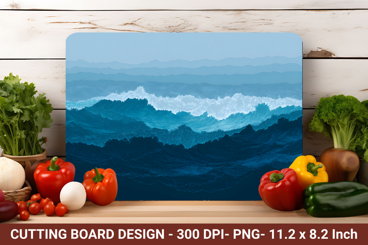 Ocean Waves Cutting Board | Cutting Board png