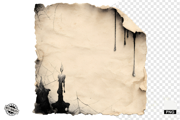 Halloween Goth Old Paper Clipart example image 1