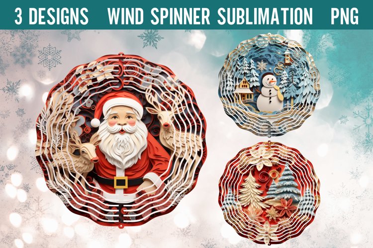 Christmas Wind Spinner Sublimation PNG