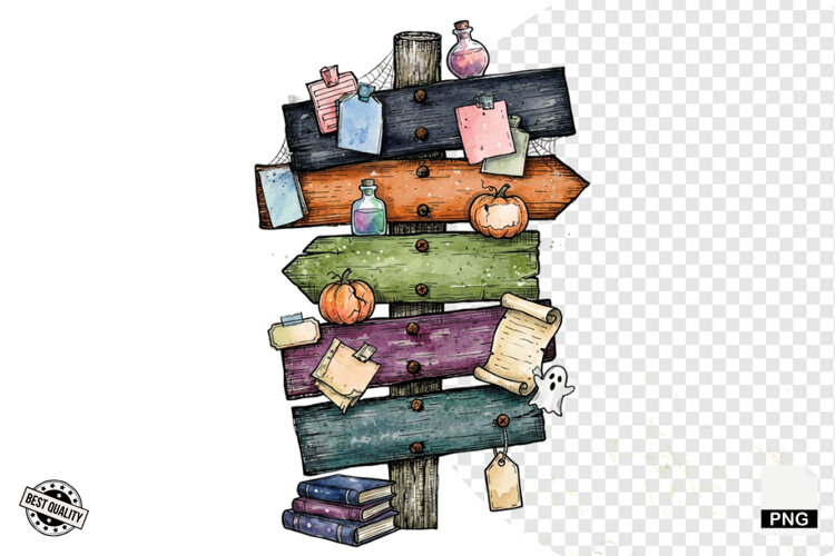 Halloween Autumn Signspots PNG example image 1