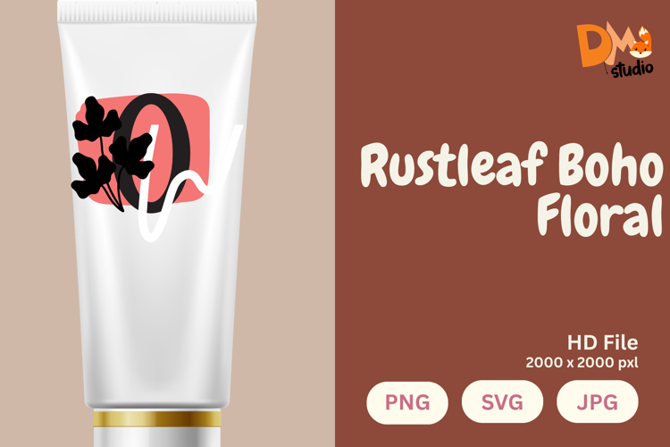 Leaf Monogram Svg Image 5