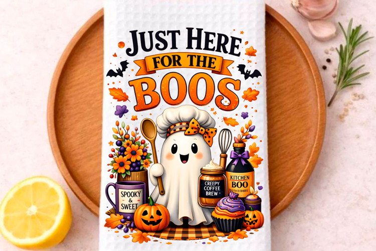 Halloween Kitchen Towel PNG, Funny Halloween PNG
