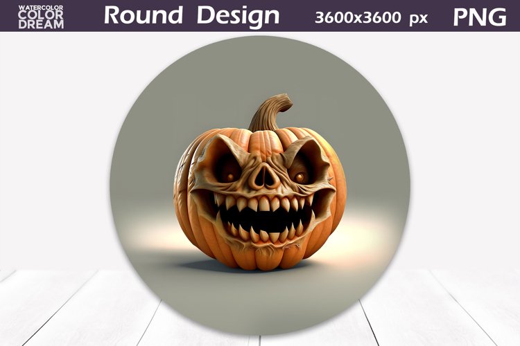 3D Pumpkin Halloween Sublimation | Pumpkin Faces Design