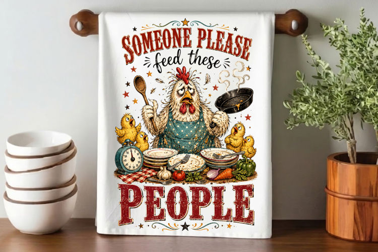 Funny Kitchen Chicken kitchen towel PNG, funny kitchen chick