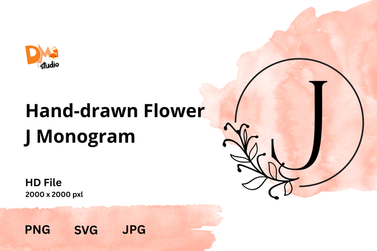 Hand-drawn Flower Monogram