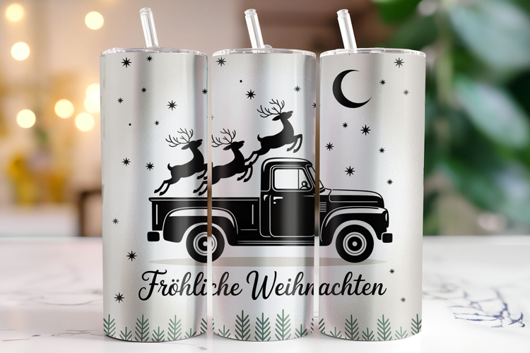 Frohliche Weihnachten Tumbler Wrap | Christmas | Sublimation