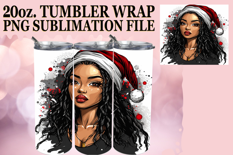 Luminous Days 20oz tumbler wrap, Xmas Girl