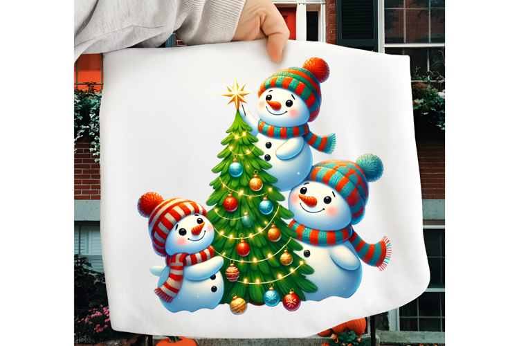 Cute Christmas Snowman PNG, Funny Christmas Snowman PNG