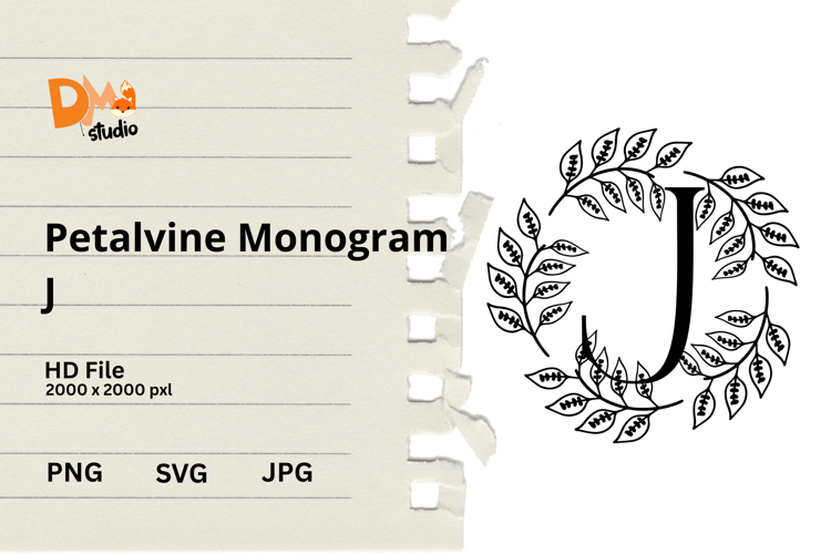 Floral Monogram Letter Svg Image 14
