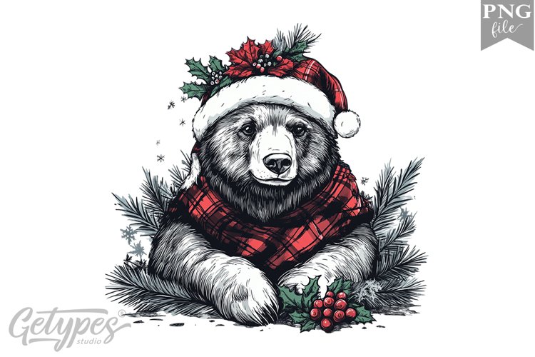 Christmas Bear Clipart Image 4
