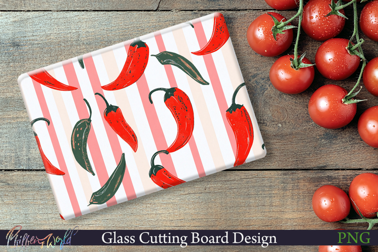 Cutting Board Design | Stripes | jalapeno
