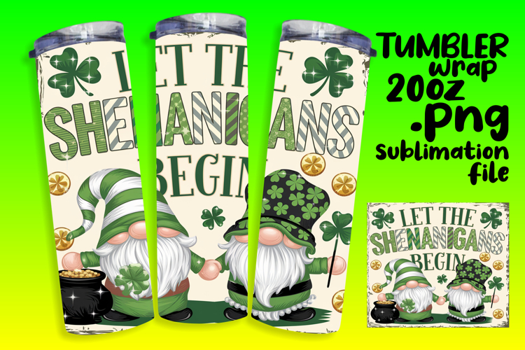 VIBRANT 20oz Gift Tumbler Design , St Patrick